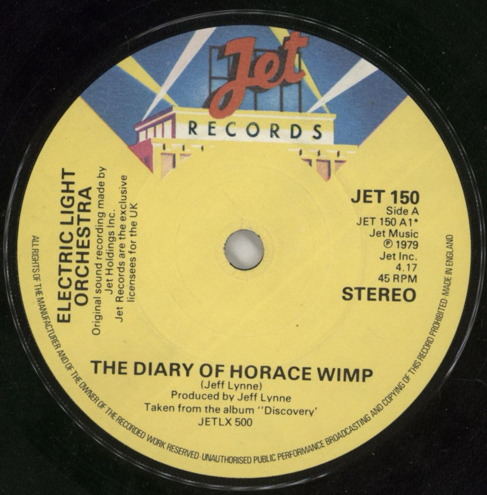 Electric Light Orchestra The Diary Of Horace Wimp + P/S UK 7" vinyl single (7 inch record / 45) ELO07TH243128
