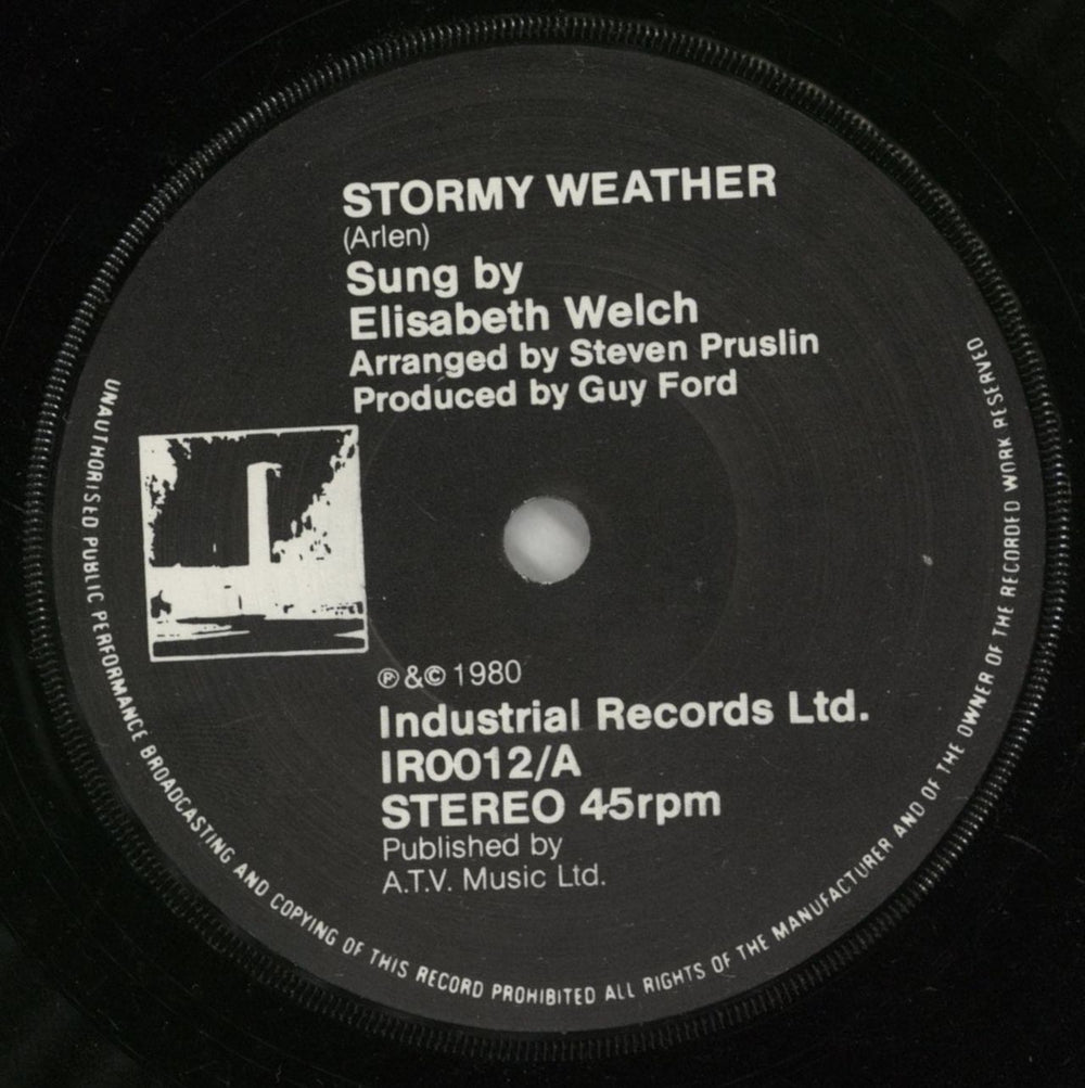 Elisabeth Welch Stormy Weather UK 7" vinyl single (7 inch record / 45) F8Y07ST636733