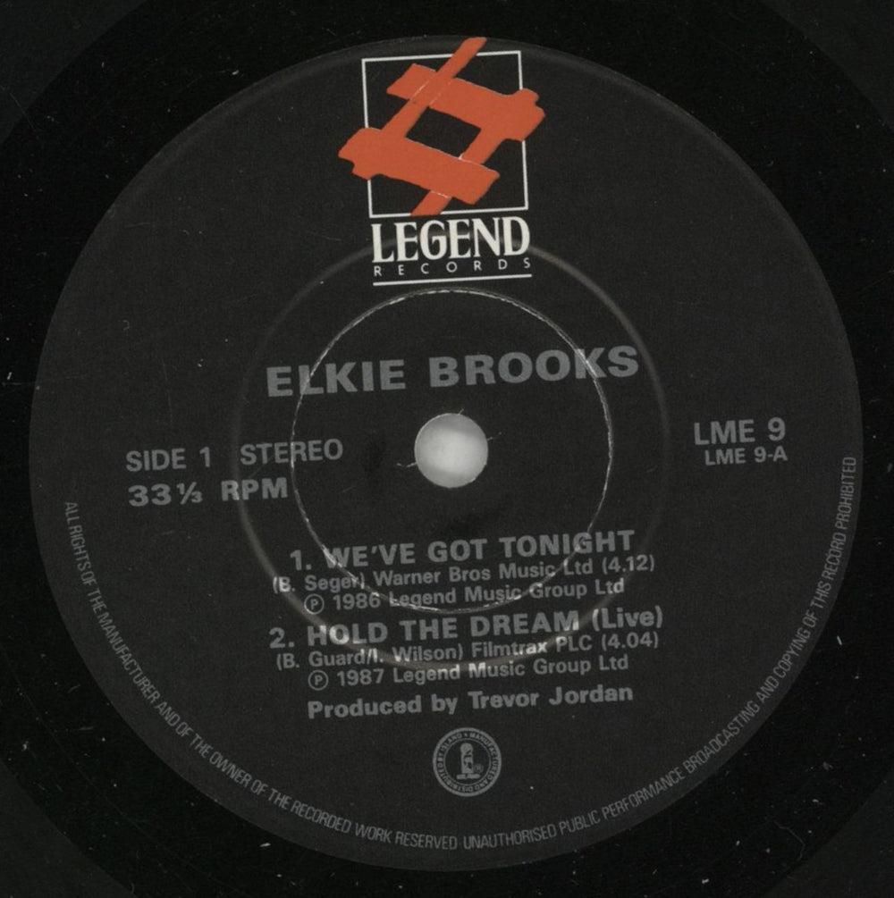 Elkie Brooks We've Got Tonight UK 7" vinyl single (7 inch record / 45) EKB07WE239557