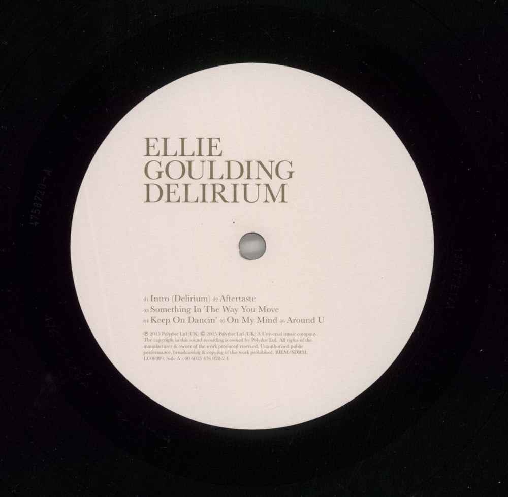Ellie Goulding Delirium - 180gm UK 2-LP vinyl record set (Double LP Album) 602547587206