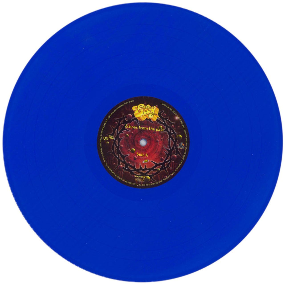 Eloy Echoes From The Past - Blue Vinyl UK vinyl LP album (LP record) LOYLPEC866130