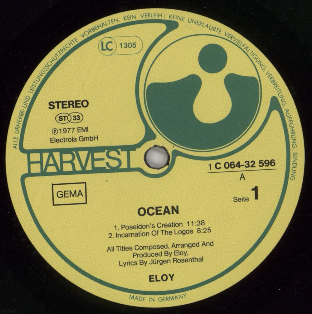 Eloy Ocean German vinyl LP album (LP record) LOYLPOC539580