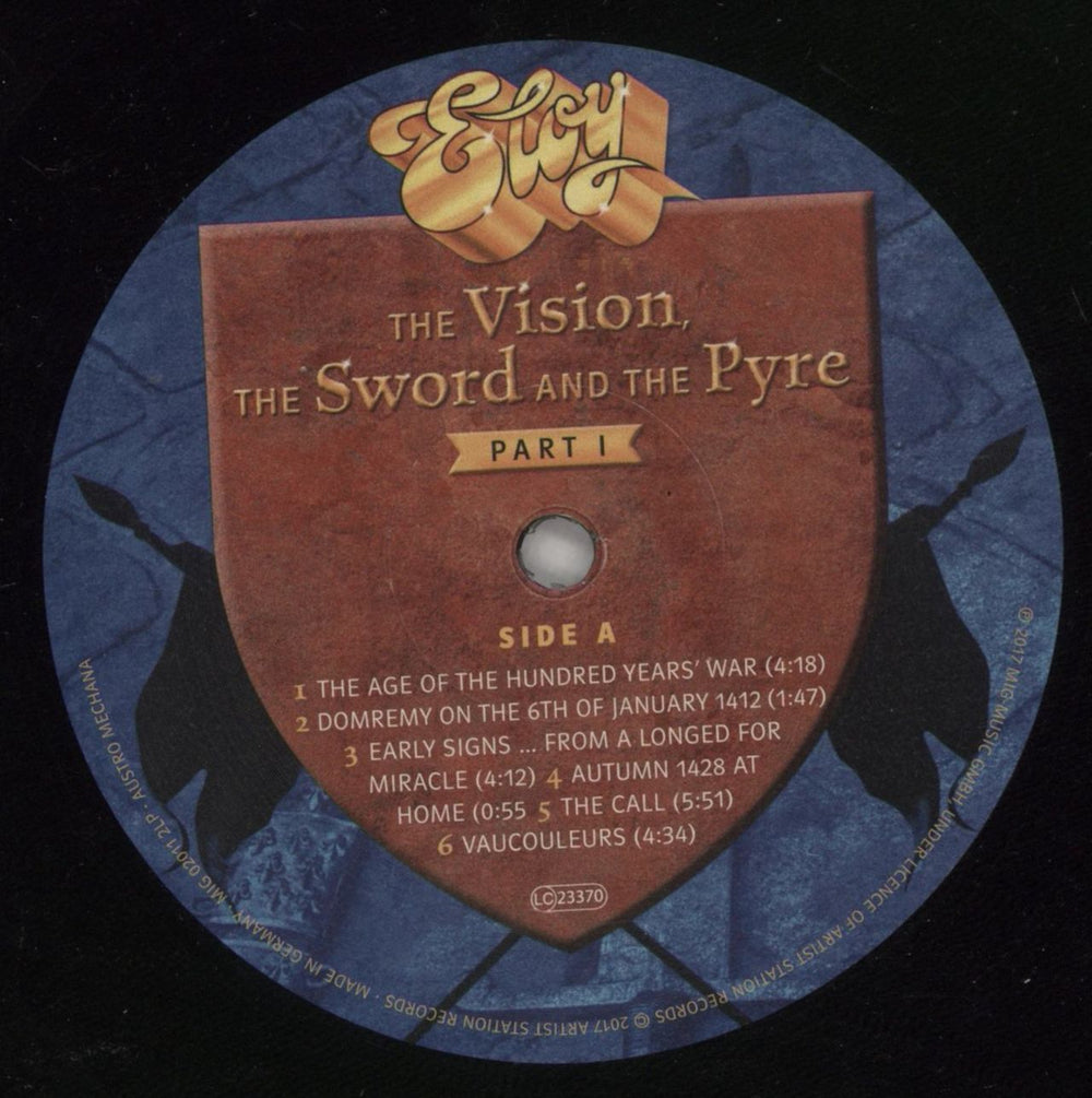 Eloy The Vision, The Sword And The Pyre - Part I UK 2-LP vinyl record set (Double LP Album) LOY2LTH865954