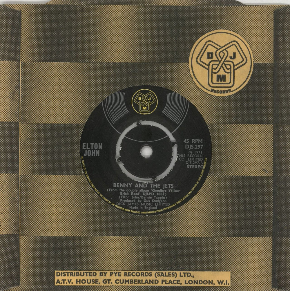 Elton John Candle In The Wind - Yellow Logo - 4pr UK 7" vinyl single (7 inch record / 45)