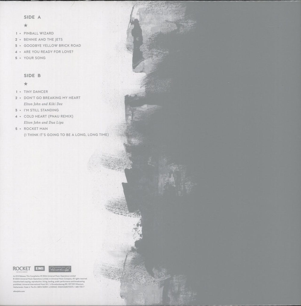 Elton John Diamonds - Blood Records Edition - 'Diamond' Filled Crystal Clear Vinyl UK vinyl LP album (LP record)