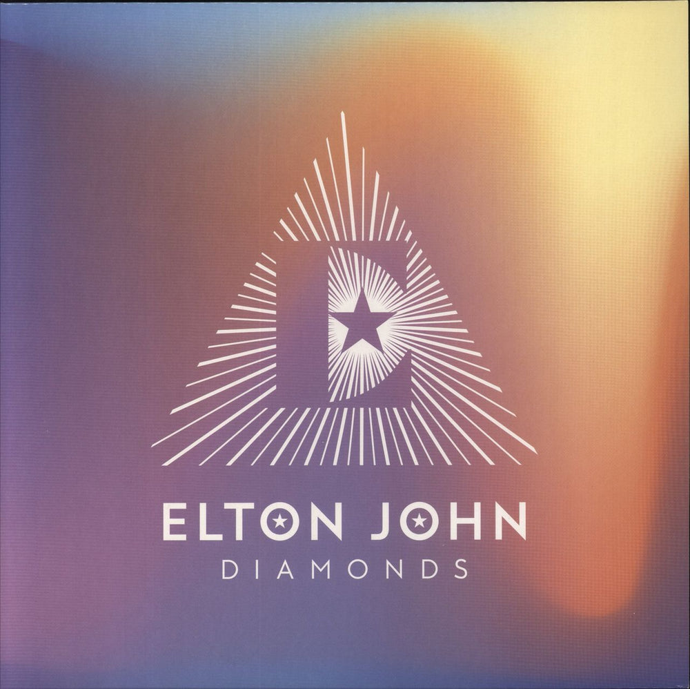 Elton John Diamonds - Pyramid Edition Purple Splatter Vinyl UK vinyl LP album (LP record) 556505-3