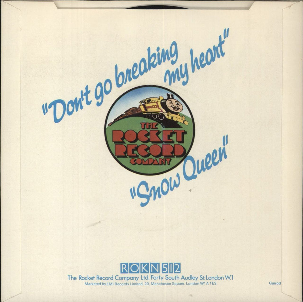 Elton John Don't Go Breaking My Heart + Sleeve UK 7" vinyl single (7 inch record / 45)