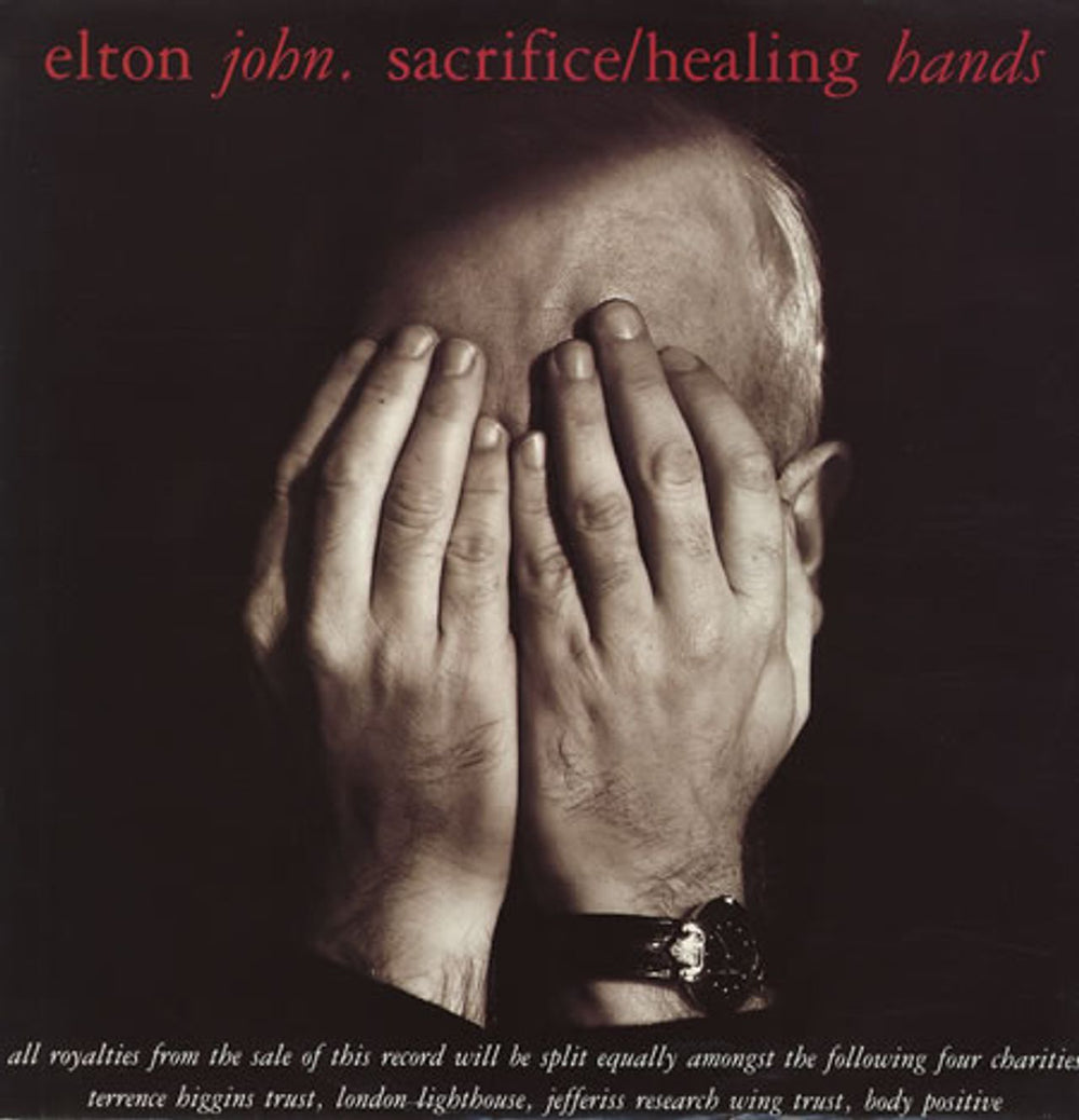 Elton John Sacrifice / Healing Hands UK 12" vinyl single (12 inch record / Maxi-single) EJS2212