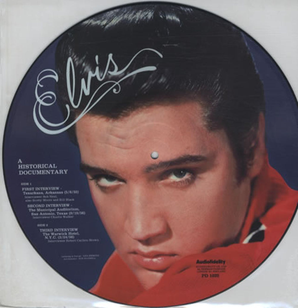Elvis Presley A Historical Documentary UK picture disc LP (vinyl picture disc album) PD1032
