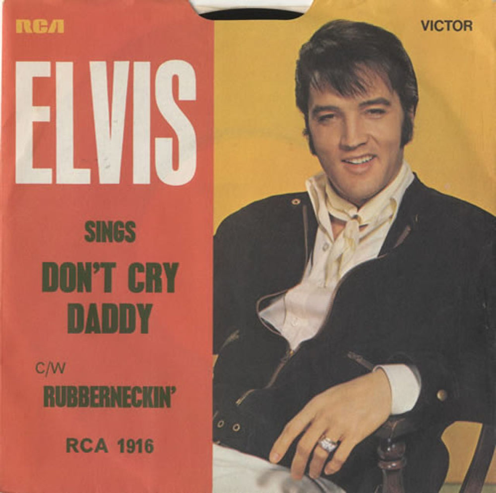 Elvis Presley Don't Cry Daddy - P/S UK 7" vinyl single (7 inch record / 45) RCA1916