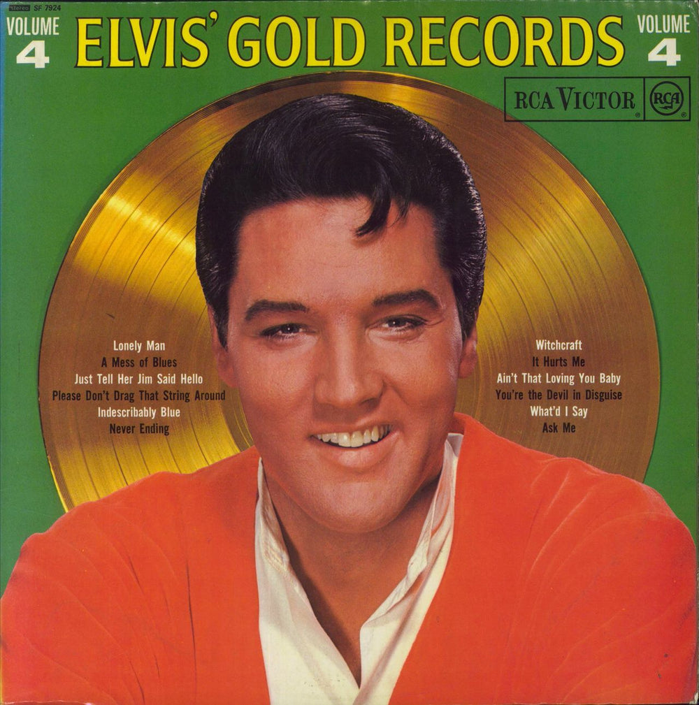 Elvis Presley Elvis' Gold Records Volume 4 - Black Label UK vinyl LP album (LP record) SF7924