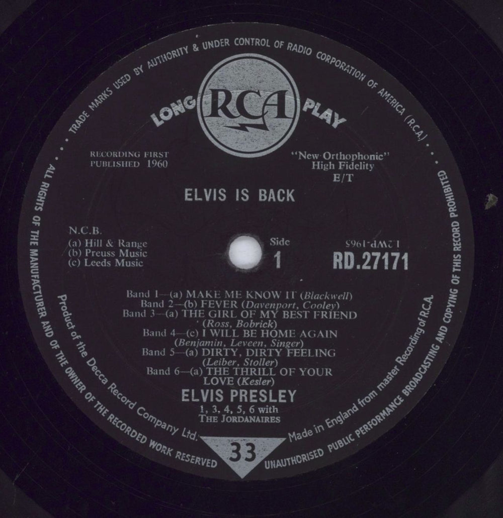 Elvis Presley Elvis Is Back! - 1st - VG UK vinyl LP album (LP record) ELVLPEL732866