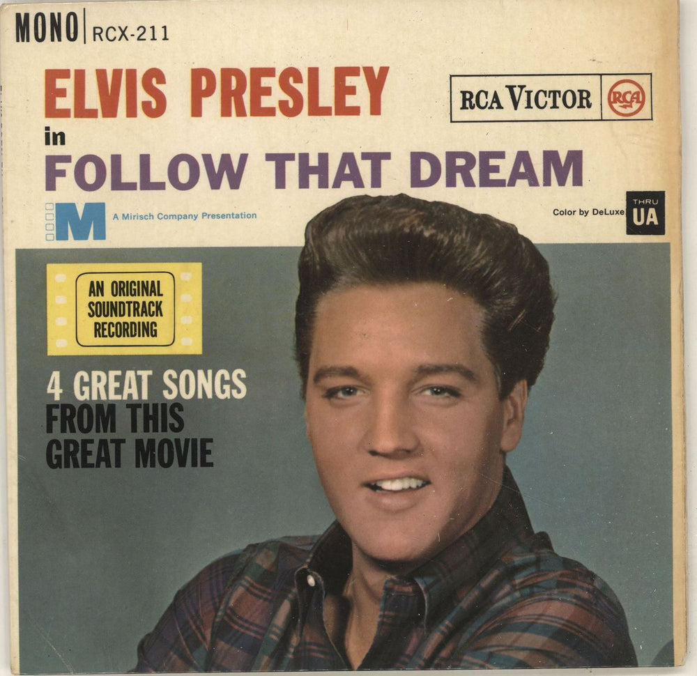 Elvis Presley Follow That Dream EP - 1st - EX UK 7" vinyl single (7 inch record / 45) RCX-211