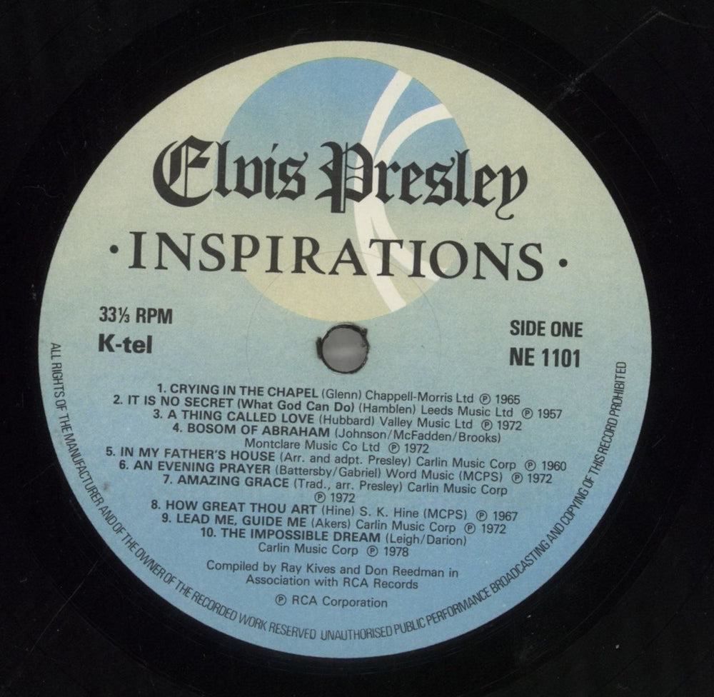 Elvis Presley Inspirations UK vinyl LP album (LP record) ELVLPIN609291