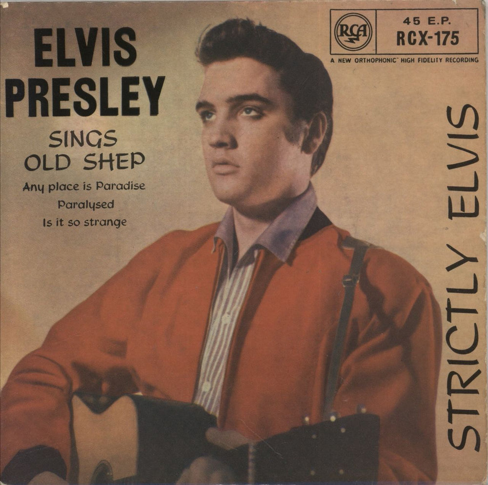 Elvis Presley Strictly Elvis E.P. - 3rd UK 7" vinyl single (7 inch record / 45) RCX-175