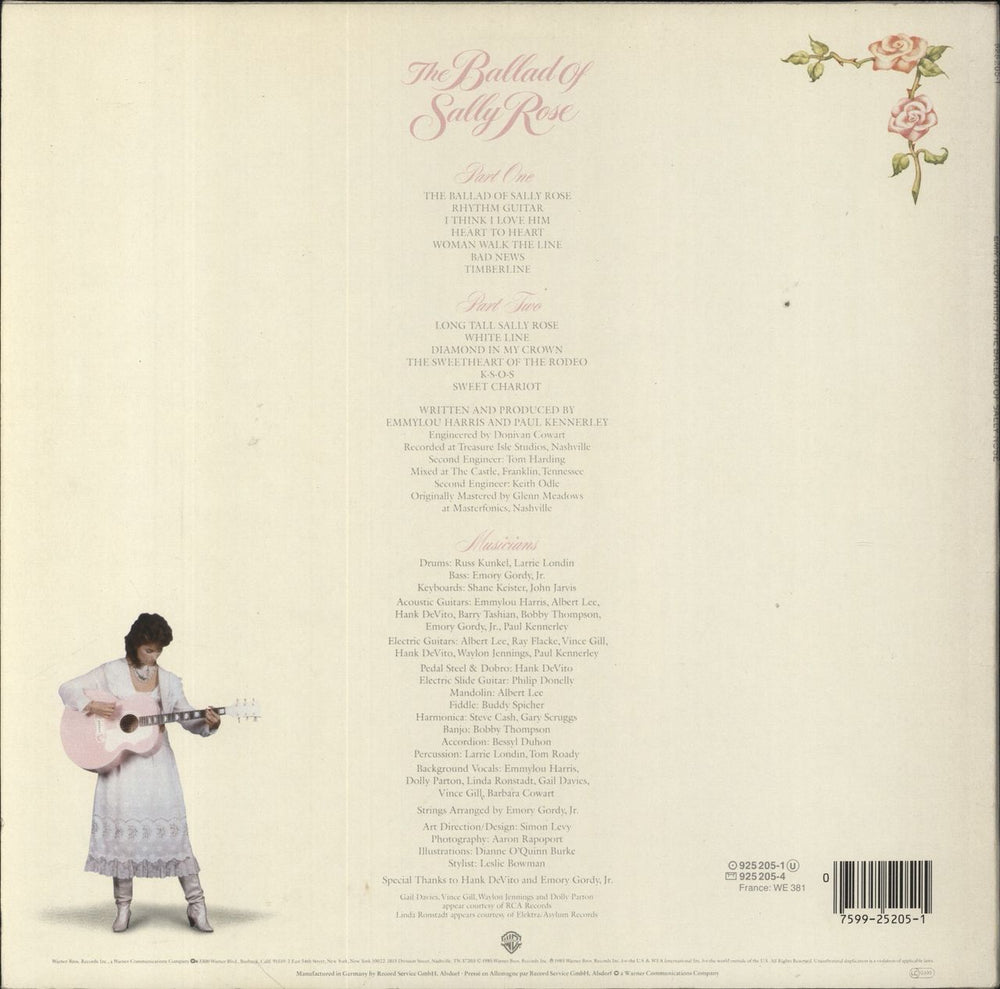 Emmylou Harris The Ballad Of Sally Rose German vinyl LP album (LP record) 075992520515