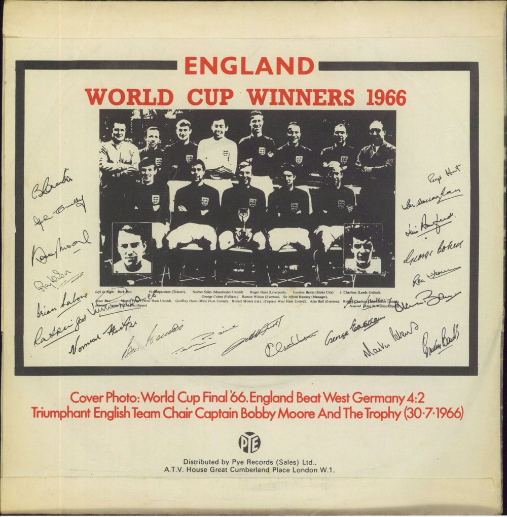 England Football Squad Back Home - Football Label - 4pr - P/S UK 7" vinyl single (7 inch record / 45)