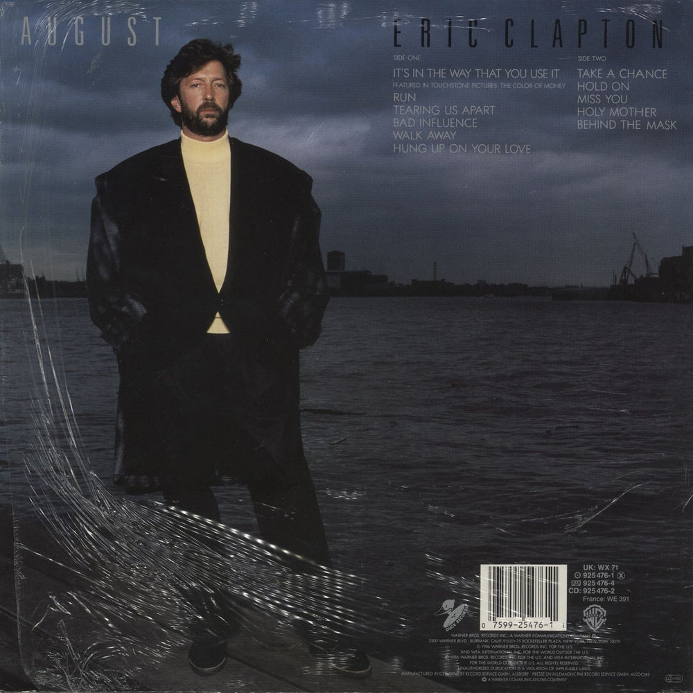 Eric Clapton August - Shrink UK vinyl LP album (LP record) 075992547611