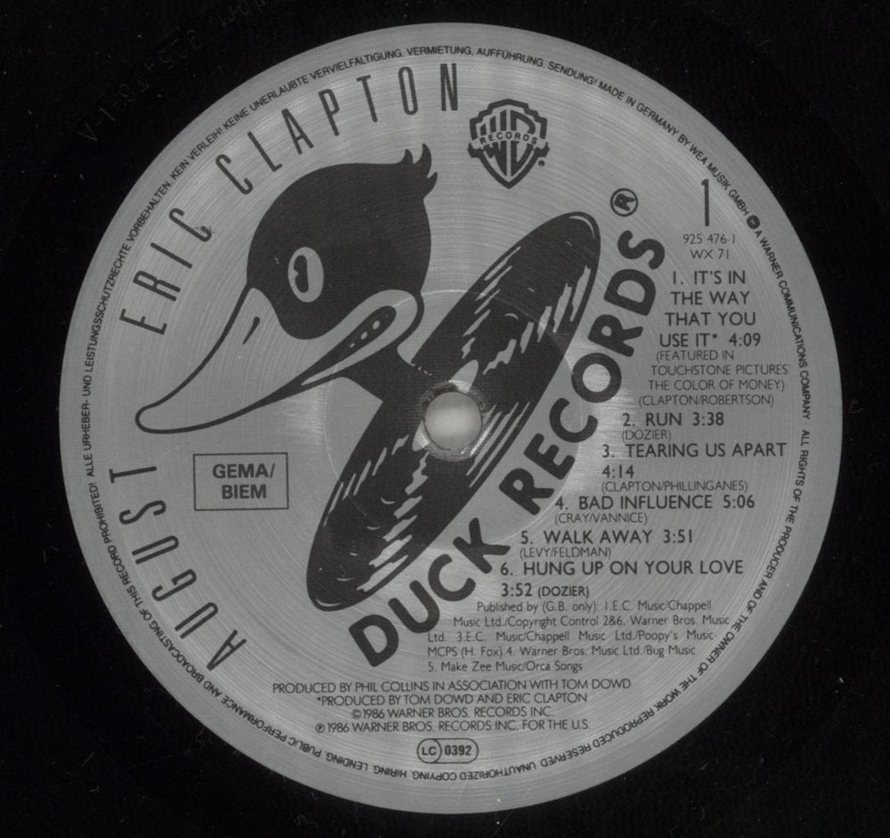 Eric Clapton August - Shrink UK vinyl LP album (LP record) CLPLPAU878871