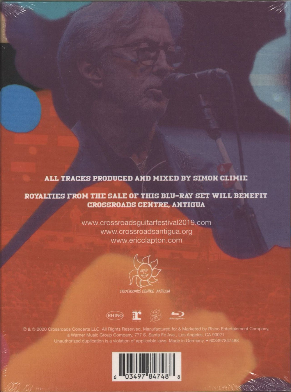 Eric Clapton Crossroads Guitar Festival 2019 - Sealed German Blu Ray DVD 603497847501