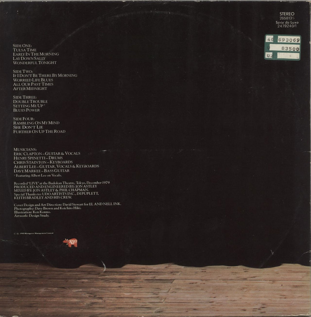 Eric Clapton Just One Night Brazilian 2-LP vinyl record set (Double LP Album)