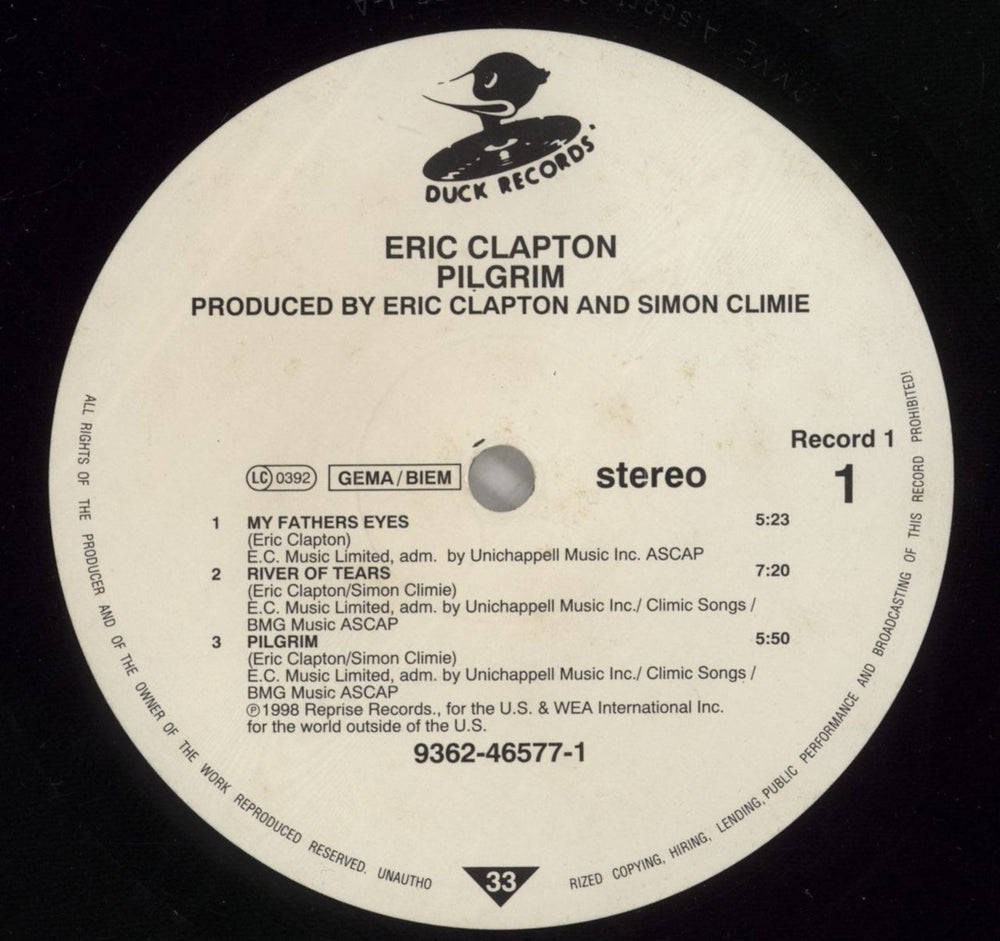 Eric Clapton Pilgrim - VG UK 2-LP vinyl record set (Double LP Album) CLP2LPI880739