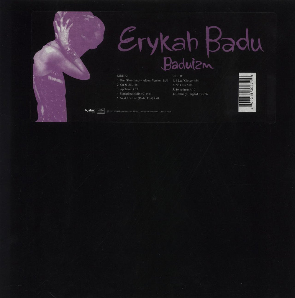 Erykah Badu Baduizm US vinyl LP album (LP record) 601215302714