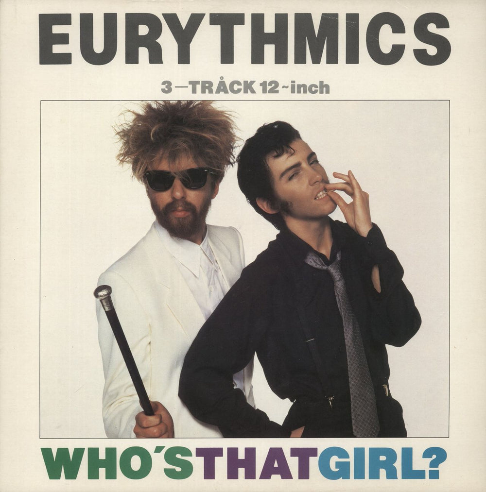 Eurythmics Who's That Girl UK 12" vinyl single (12 inch record / Maxi-single) DAT3
