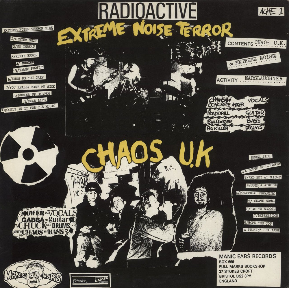 Extreme Noise Terror Earslaughter UK vinyl LP album (LP record)