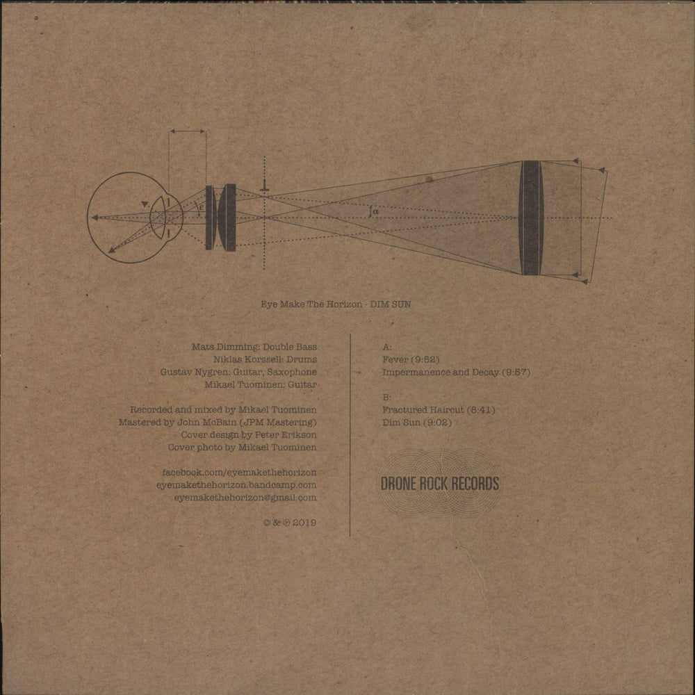 Eye Make The Horizon Dim Sun - Clear Smoke Vinyl UK vinyl LP album (LP record)