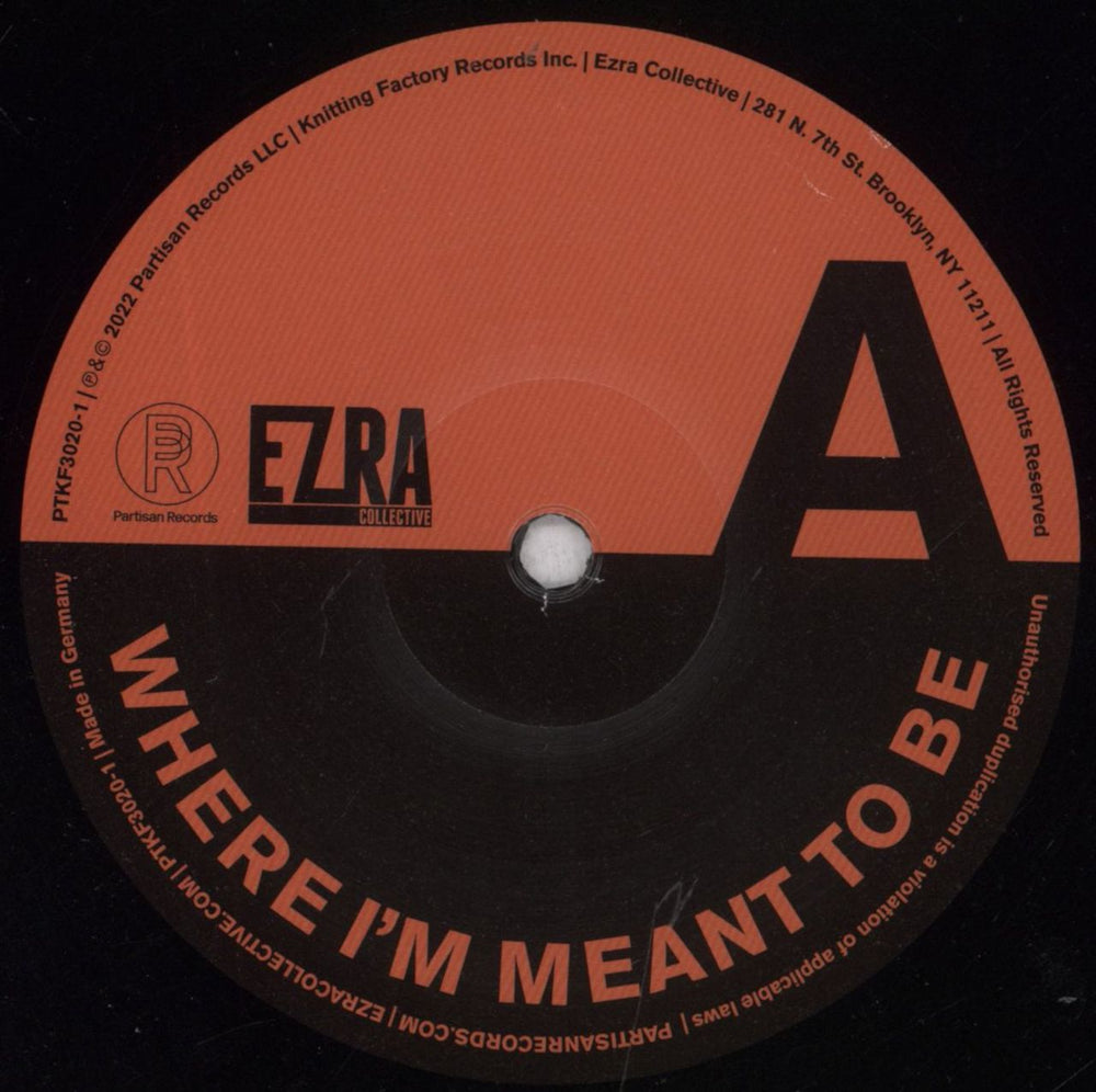 Ezra Collective Where I'm Meant To Be UK 2-LP vinyl record set (Double LP Album) 6212LWH848539