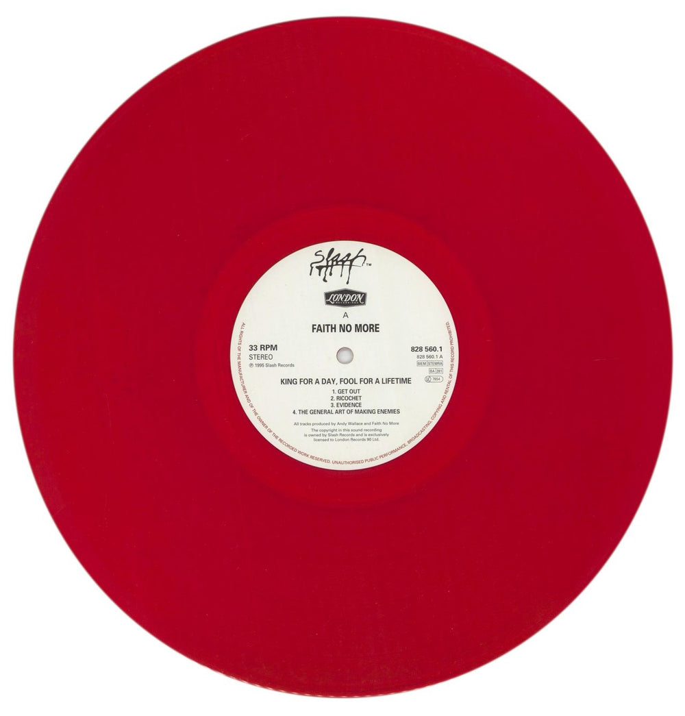 Faith No More King For A Day - Red Vinyl UK 2-LP vinyl record set (Double LP Album) FNM2LKI195147