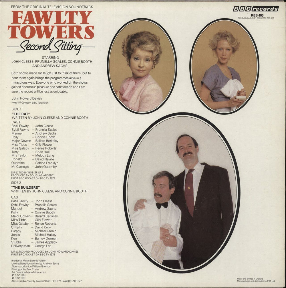 Fawlty Towers Second Sitting UK vinyl LP album (LP record)