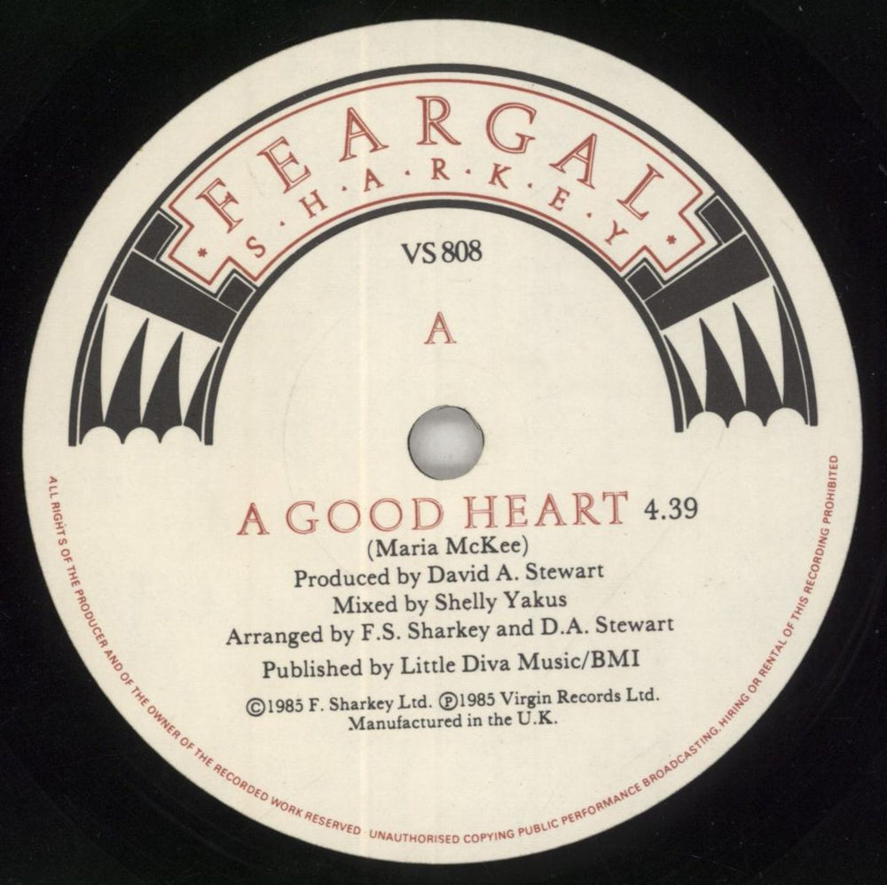 Feargal Sharkey A Good Heart UK 7" vinyl single (7 inch record / 45) FEA07AG358093