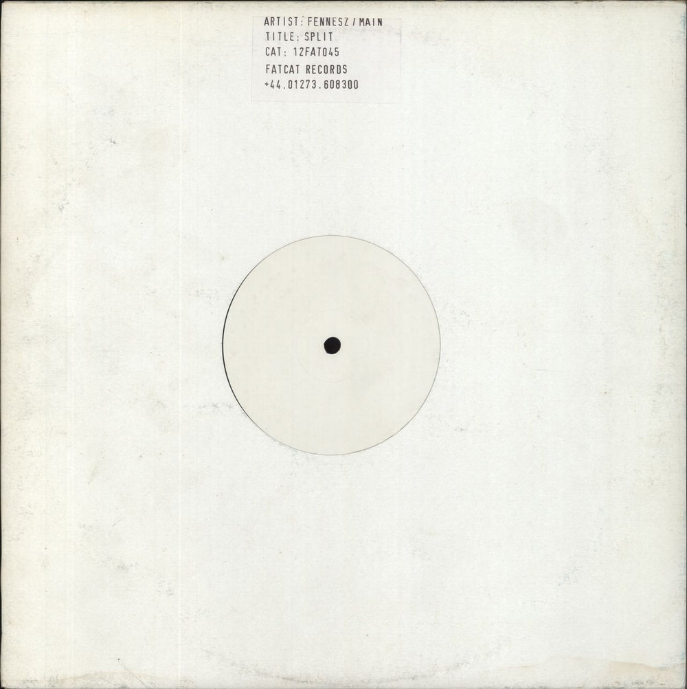 Fennesz Split - White Label UK Promo 12" vinyl single (12 inch record / Maxi-single) 12FAT045