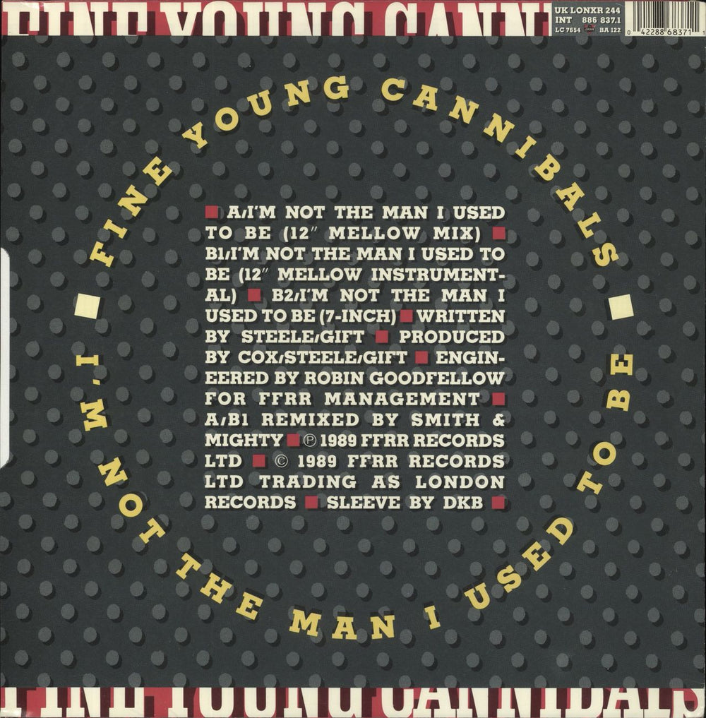 Fine Young Cannibals I'm Not The Man I Used To Be UK 12" vinyl single (12 inch record / Maxi-single) 042288683711