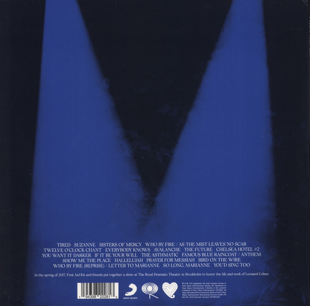 First Aid Kit Who By Fire : Live Tribute To Leonard Cohen - Blue Vinyl UK 2-LP vinyl record set (Double LP Album) 194398222813