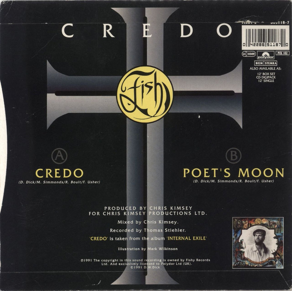 Fish Credo UK 7" vinyl single (7 inch record / 45) 042286511870