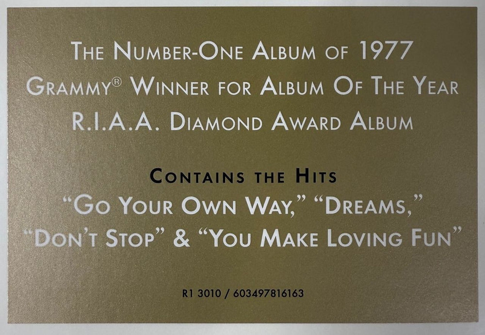 Fleetwood Mac Rumours - Black Vinyl + Gold Hype Sticker - Sealed UK vinyl LP album (LP record) MACLPRU873182