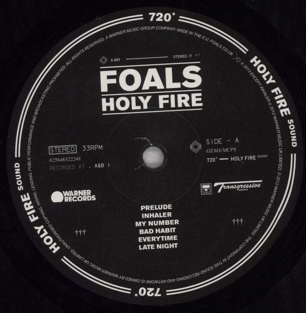 Foals Holy Fire - 180gm - EX UK vinyl LP album (LP record) FOALPHO840211