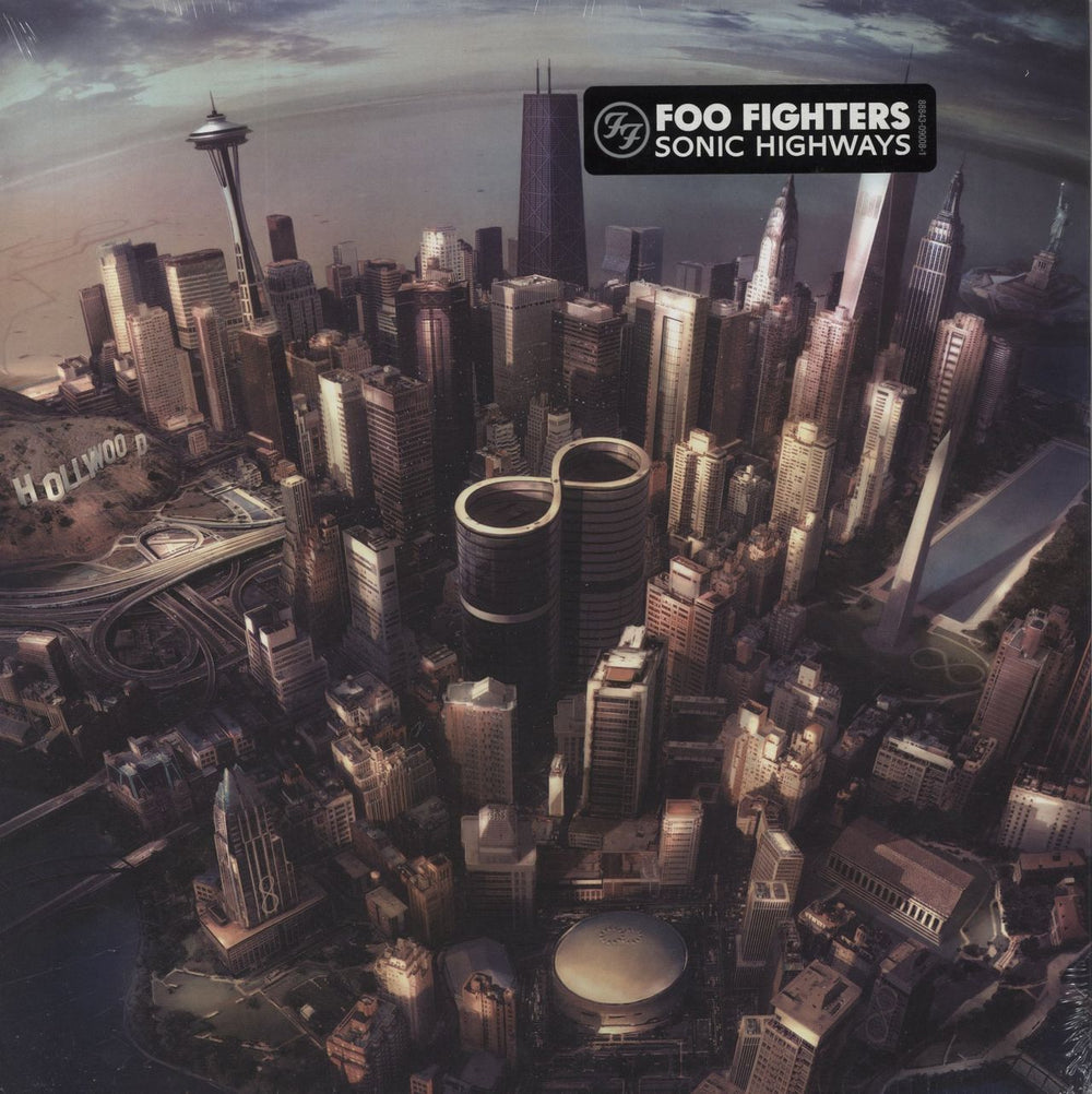 Foo Fighters Sonic Highways - Composite Sleeve US vinyl LP album (LP record) 88843-09008-1