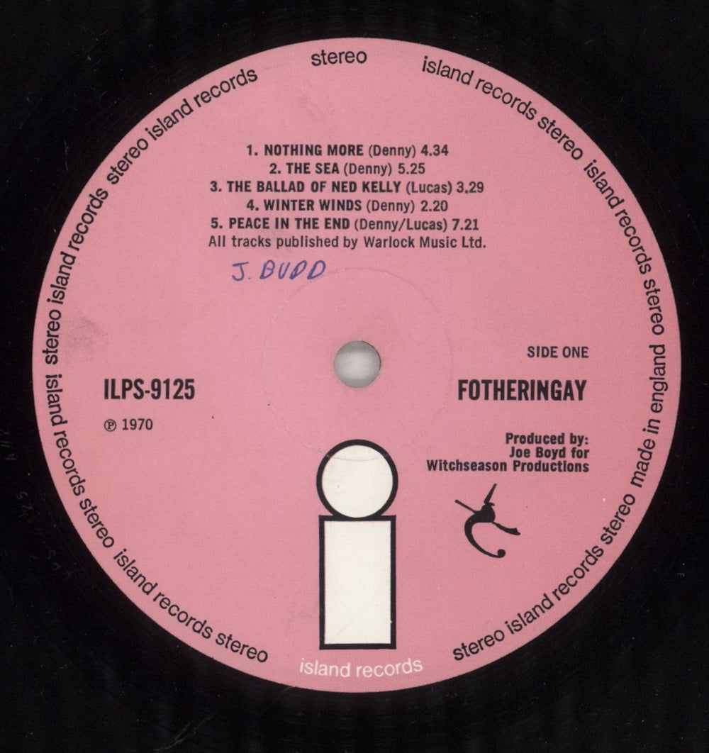Fotheringay Fotheringay - 1st - VG - WOL UK vinyl LP album (LP record) YGFLPFO878784