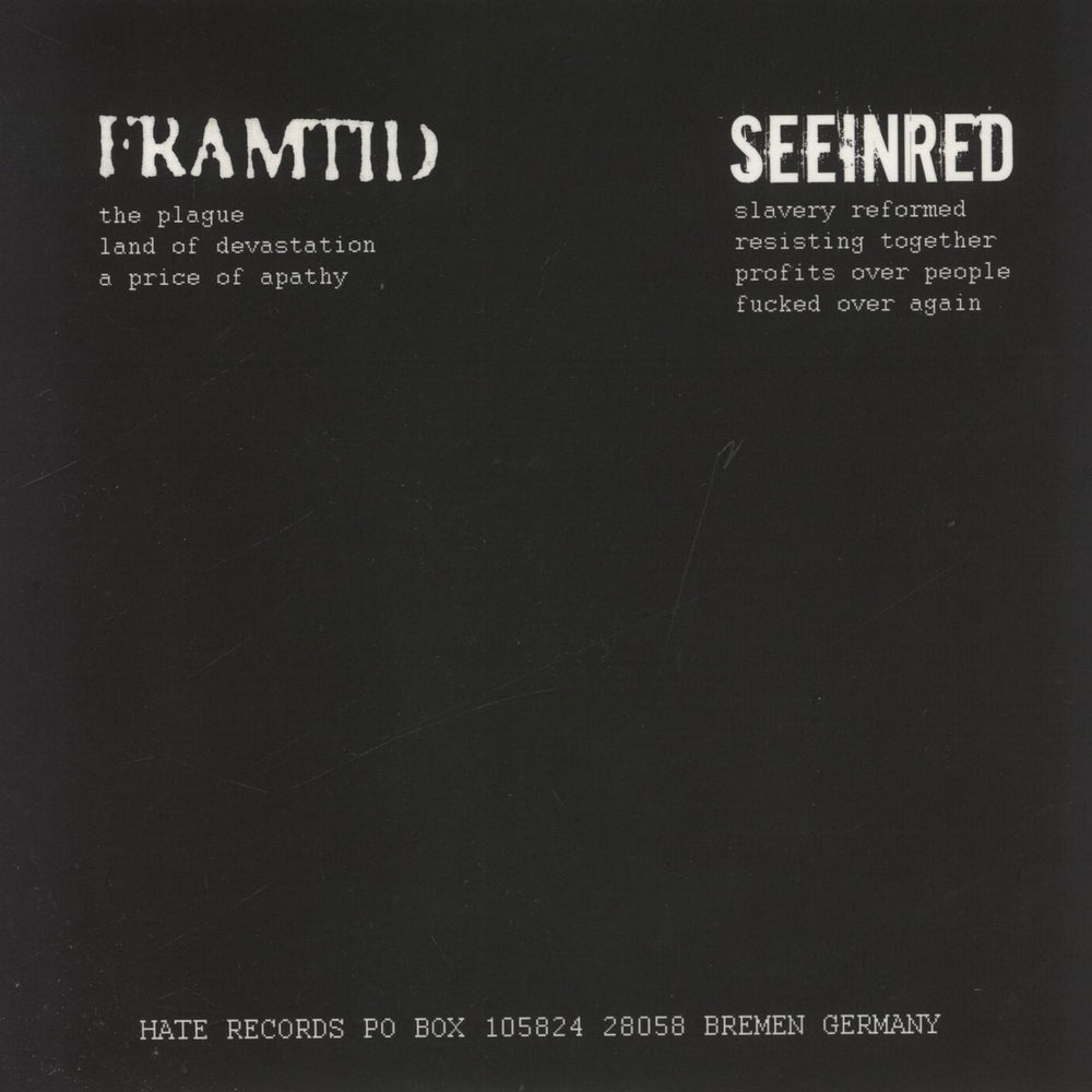 Framtid Framtid / Seeinred German 7" vinyl single (7 inch record / 45)