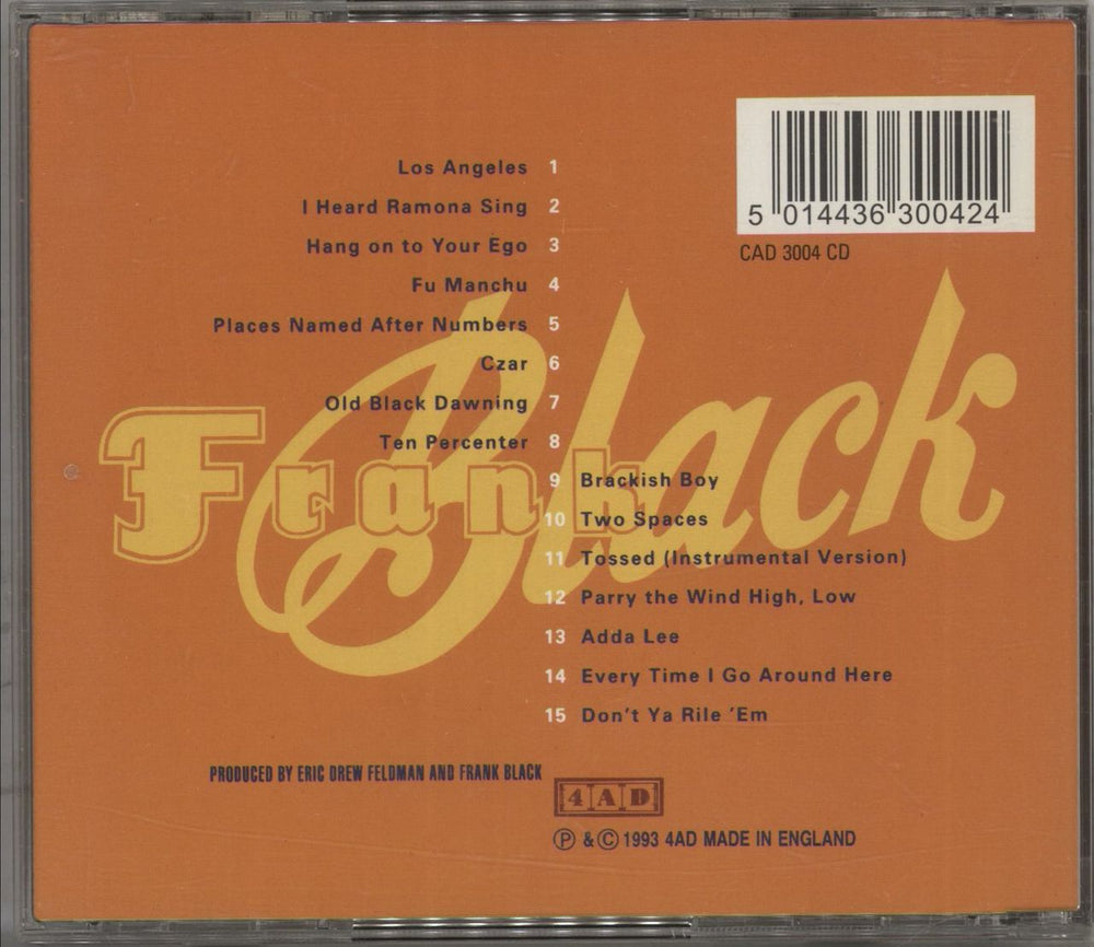 Frank Black Frank Black UK CD album (CDLP) 5014436300424