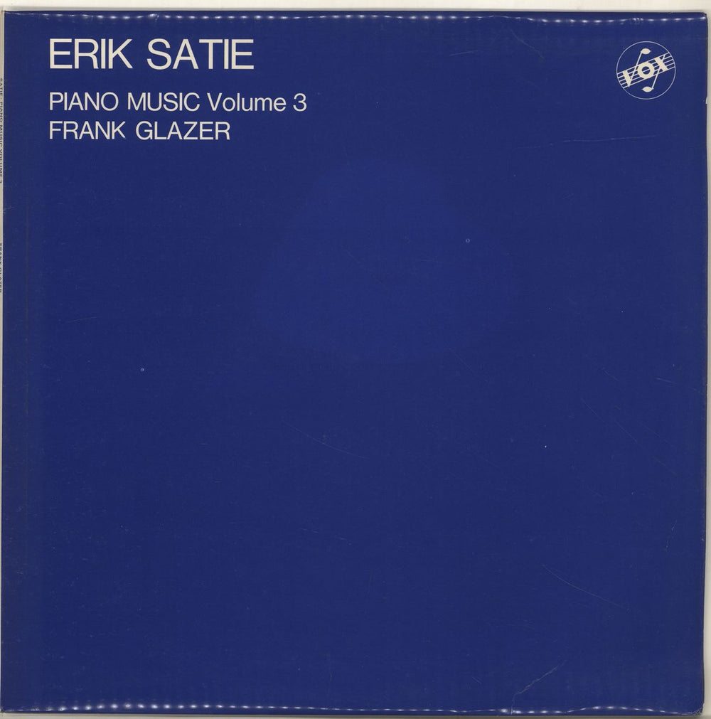 Frank Glazer Erik Satie: Piano Music Volume 3 UK vinyl LP album (LP record) STGBY635