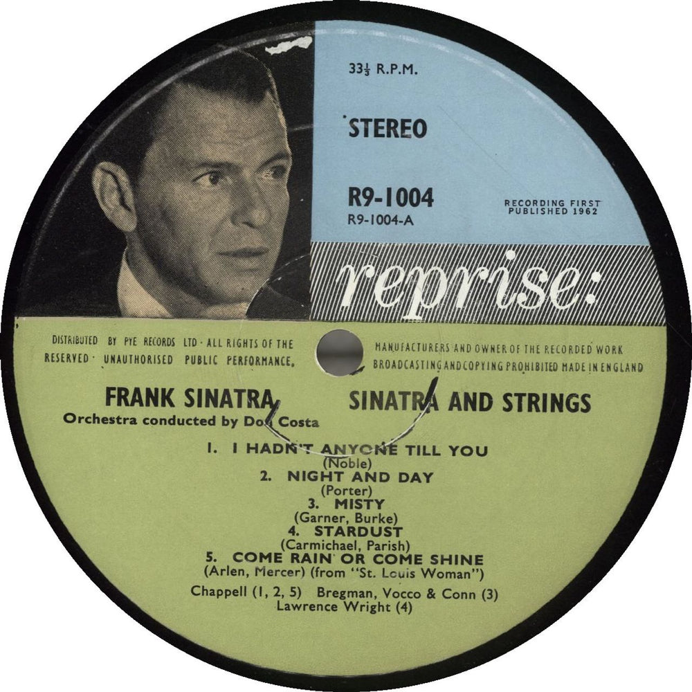 Frank Sinatra Sinatra & Strings UK vinyl LP album (LP record)