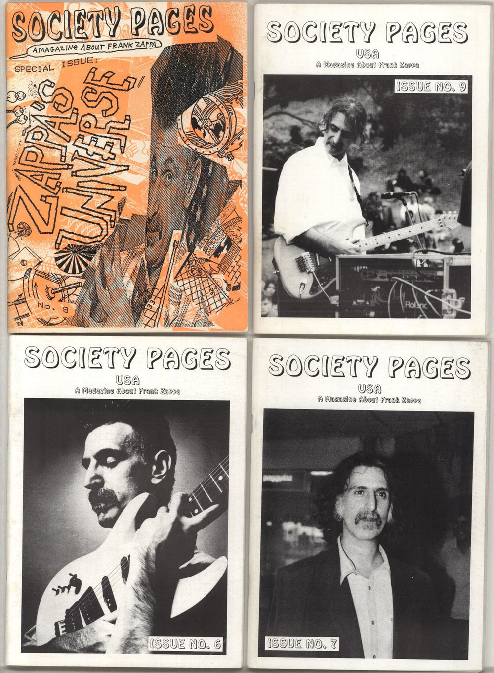 Frank Zappa Society Pages issues 6-9 US book 4 X FANZINES