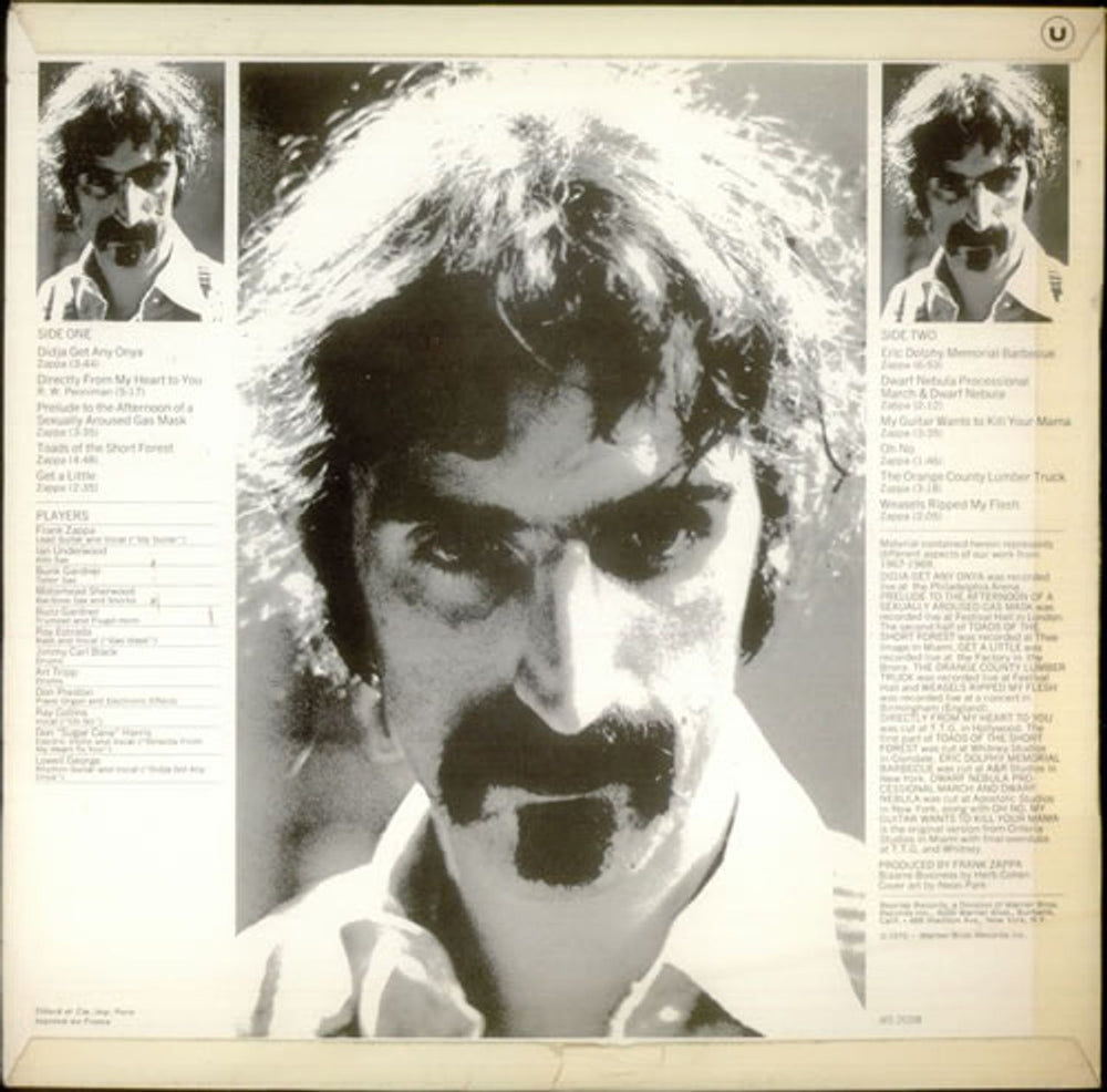 Frank Zappa Weasels Ripped My Flesh French vinyl LP album (LP record) ZAPLPWE160766