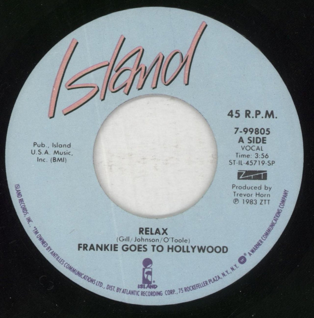 Frankie Goes To Hollywood Relax - Chequered Sleeve US 7" vinyl single (7 inch record / 45) FGT07RE06202