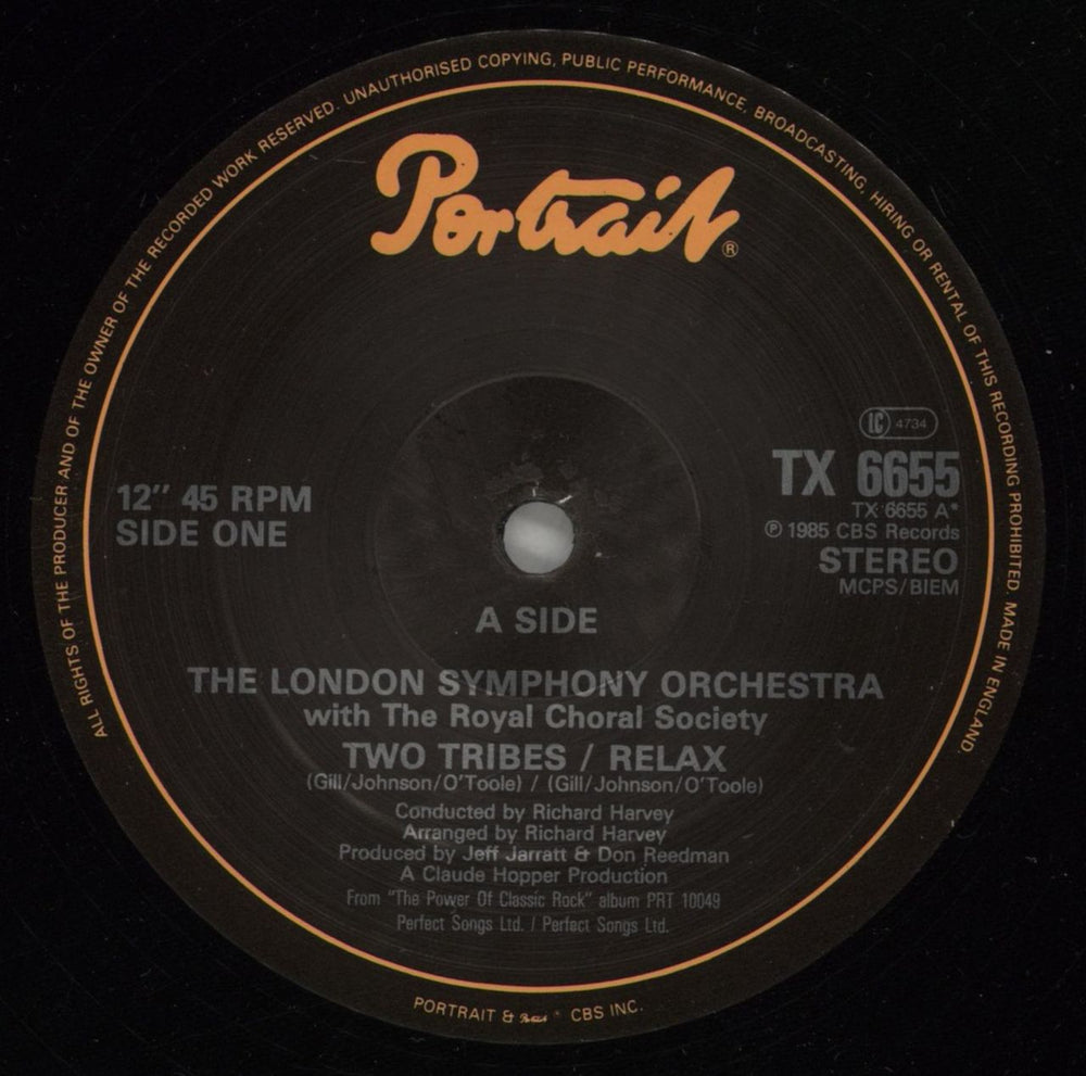 Frankie Goes To Hollywood Two Tribes/relax - L.S.O. Version - Promo Sticker UK 12" vinyl single (12 inch record / Maxi-single) FGT12TW880297